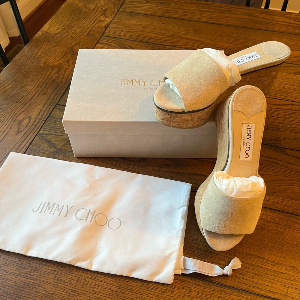 Jimmy Choo DeeDee Suede Platform Mules